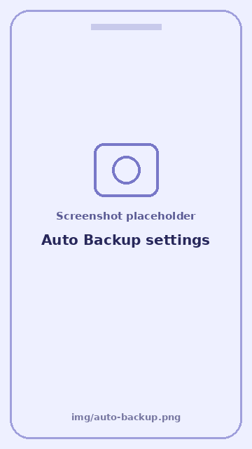 Screenshot: Auto Backup settings