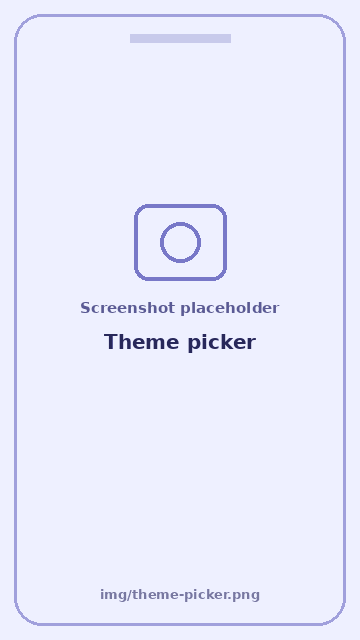 Screenshot: Theme picker