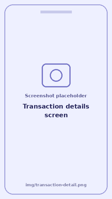 Screenshot: Transaction details screen